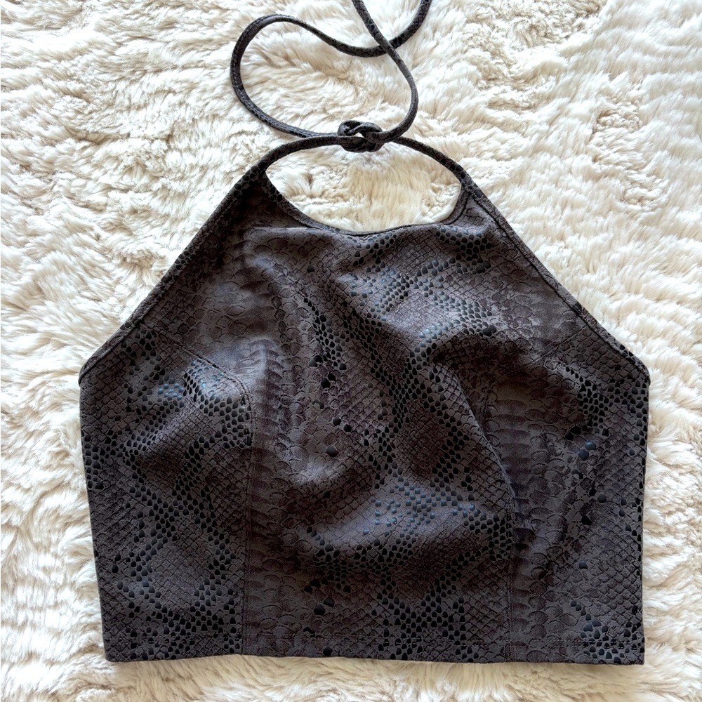 Snakeskin print Crop top